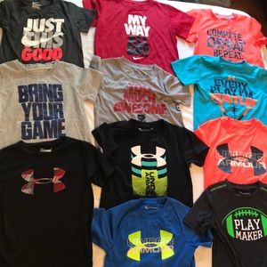 Boys UA-Nike shirt bundle.